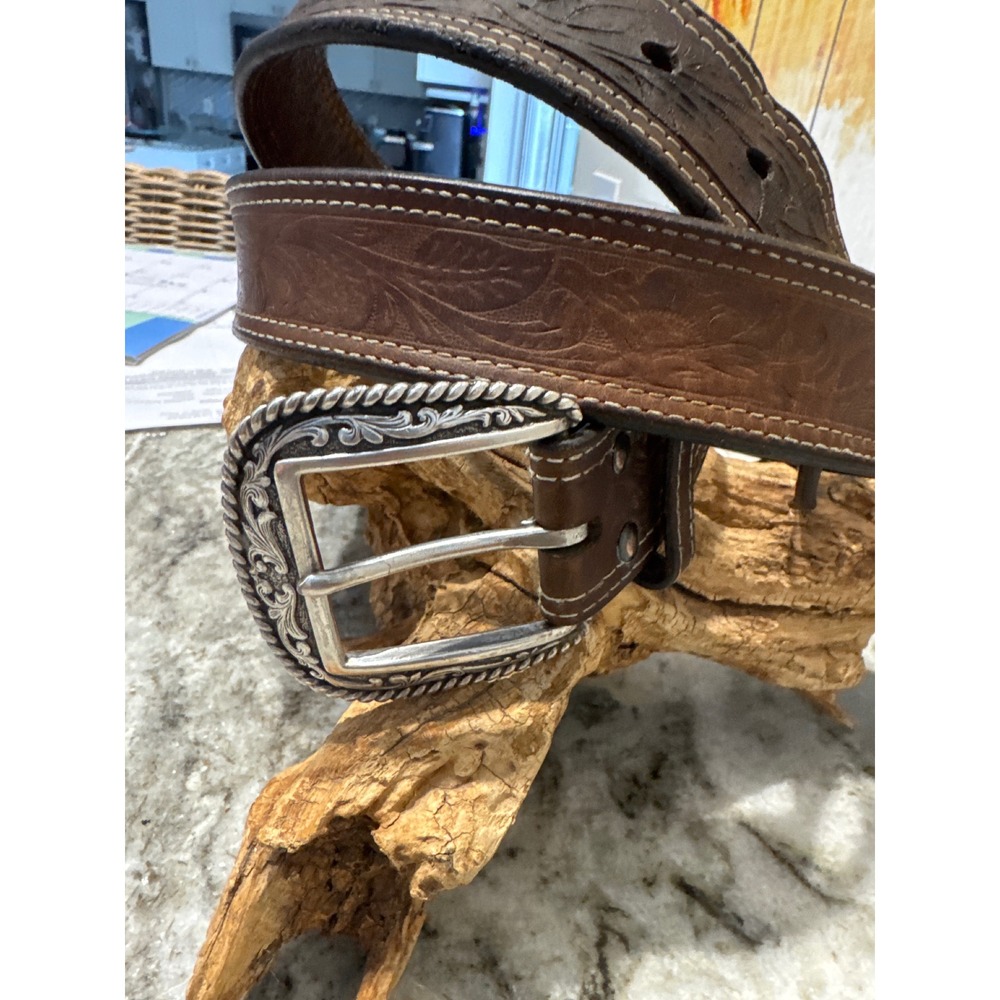 Ariat 2007 Limited Edition Buckle & Belt From Original‎ Master Brown Size 34